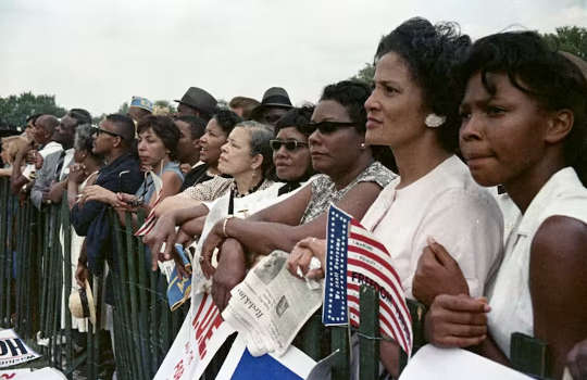 The Women Who Stood with Martin Luther King Jr. and Social Change Women on the front rows of the March to Washington in August 1963.